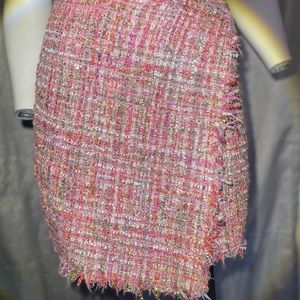 Pink Tweed Mini Skirt